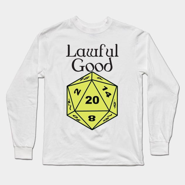 Lawful Good Alignment Long Sleeve T-Shirt by DennisMcCarson